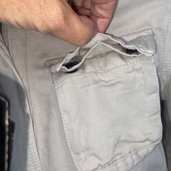 Loft Cotton Linen Blend Twill Utility Jacket Cream‎ SP - Picture 9 of 16
